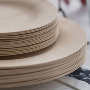 Heavy-Duty 11-Inch Natural Bamboo Plates
